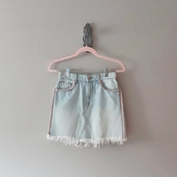 NWT 7 For All Mankind blue denim mini skirt, 25 - Picture 11 of 12